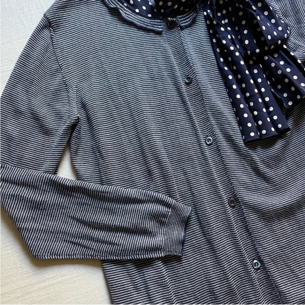 Authentic Prada button up with Polka Dot Scarf - Picture 4 of 11